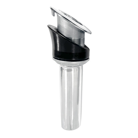 TIGRESS 9" 30-DEGREE ROD HOLDER - SCREWLESS - STAINLESS STEEL