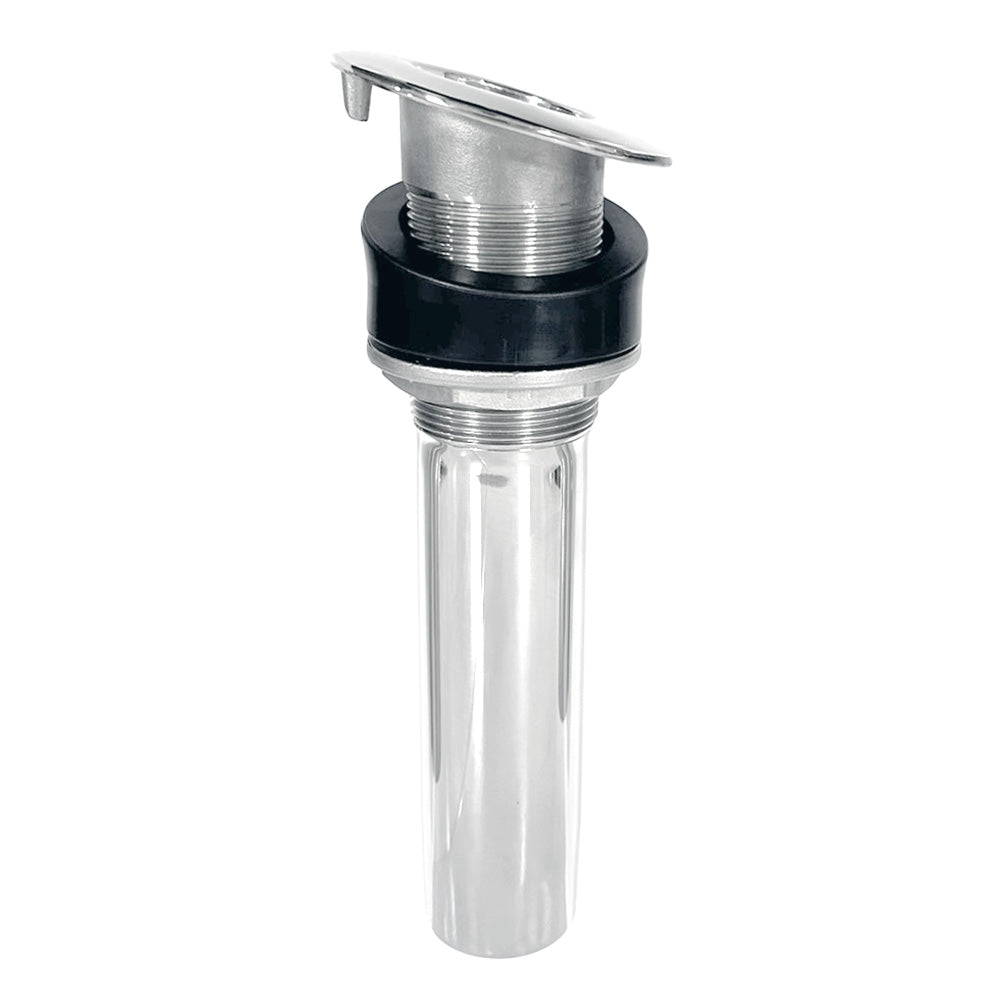TIGRESS 9" 15-DEGREE ROD HOLDER - SCREWLESS - STAINLESS STEEL