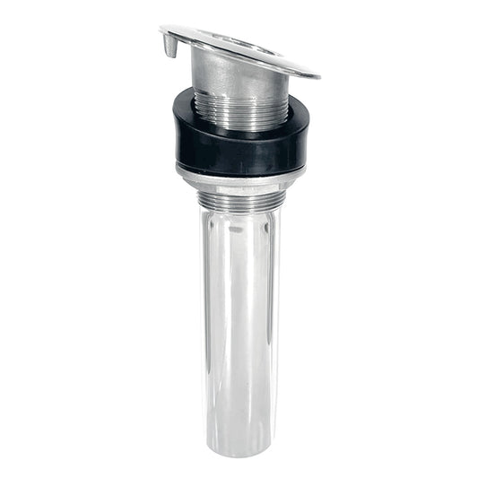 TIGRESS 9" 15-DEGREE ROD HOLDER - SCREWLESS - STAINLESS STEEL