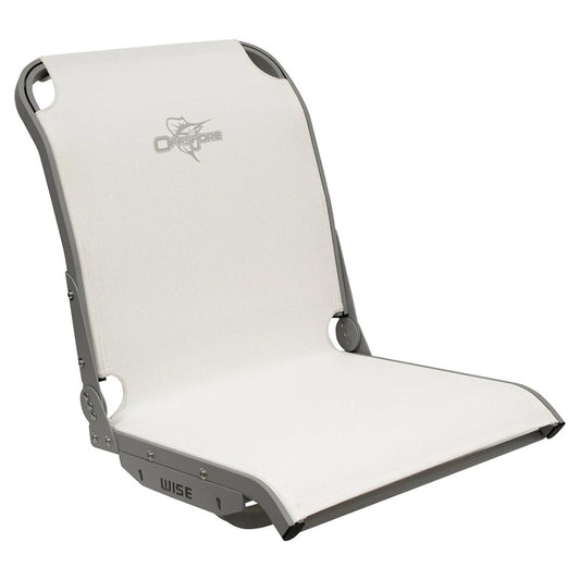 WISE 3374 AERO X&TRADE; COOL-RIDE MESH MID-BACK BOAT SEAT - WHITE