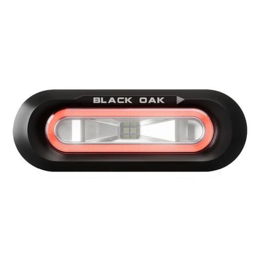 BLACK OAK LOW PRO&TRADE; FLUSH - BLACK HOUSING - RED LED