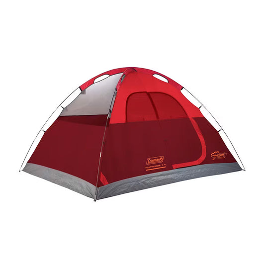 COLEMAN 4-PERSON FLATWOODS II&TRADE; LIGHTWEIGHT DOME CAMPING TENT - RED