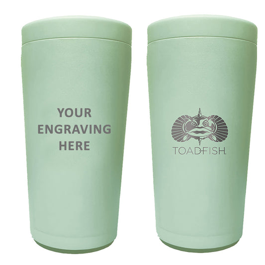 TOADFISH CUSTOM ENGRAVED NON-TIPPING CAN COOLER 2.0 - SEAGRASS (MINIMUM ORDER QUANTITY OF 25)