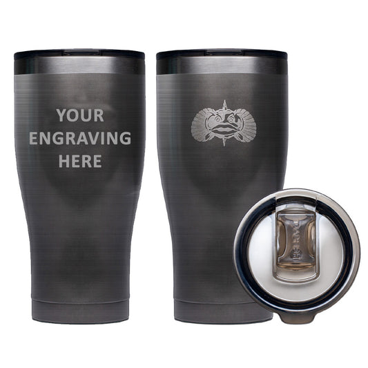 TOADFISH CUSTOM ENGRAVED NON-TIPPING 20OZ TUMBLER - GRAPHITE (MINIMUM ORDER QUANTITY OF 25)
