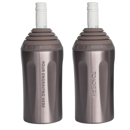TOADFISH CUSTOM ENGRAVED STAINLESS STEEL WINE CHILLER - ROSE GOLD (MINIMUM ORDER QUANTITY OF 25)