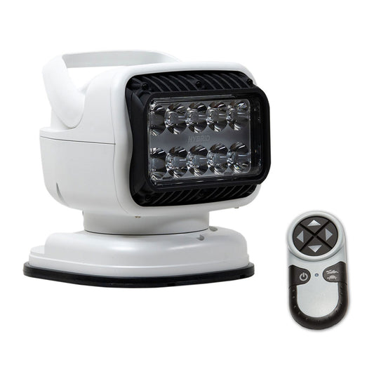 GOLIGHT GT SERIES LED HYBRID PORTABLE LIGHT W/PERMANENT SHOE MOUNT HANDHELD WIRELESS REMOTE - 12V - WHITE