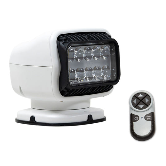 GOLIGHT GT SERIES LED HYBRID LIGHT PERMANENT MOUNT W/HANDHELD WIRELESS REMOTE - 12V - WHITE