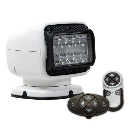 GOLIGHT GT SERIES LED HYBRID LIGHT PERMANENT MOUNT W/HANDHELD &AMP; WIRELESS DASH MOUNT REMOTES - 12V - WHITE