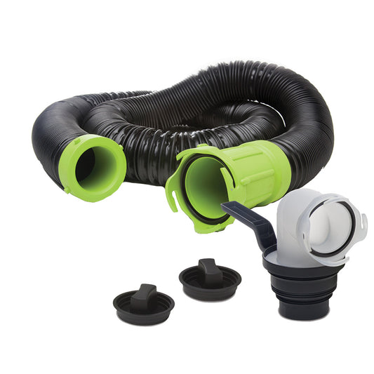 THETFORD TITAN PREMIUM 15' SEWER HOSE KIT W/UNIVERSAL BAYONET CONNECTION &AMP; 5-IN-1 SEWER ADAPTER W/HANDLE