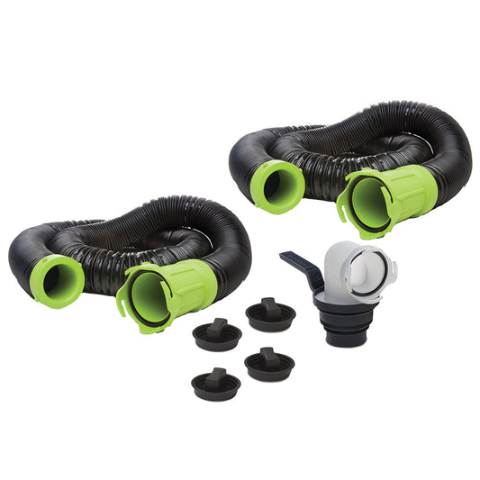 THETFORD TITAN PREMIUM 20' SEWER HOSE KIT W/UNIVERSAL BAYONET CONNECTION &AMP; 5-IN-1 SEWER ADAPTER W/HANDLE