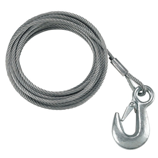 FULTON 3/16" X 25' GALVANIZED WINCH CABLE - 4,200 LBS. BREAKING STRENGTH