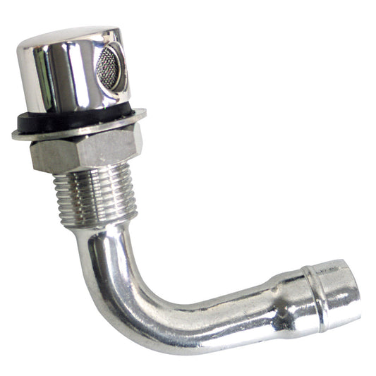 WHITECAP FUEL VENT - ROUND HEAD, 90 DEGREE, 9/16" HOSE