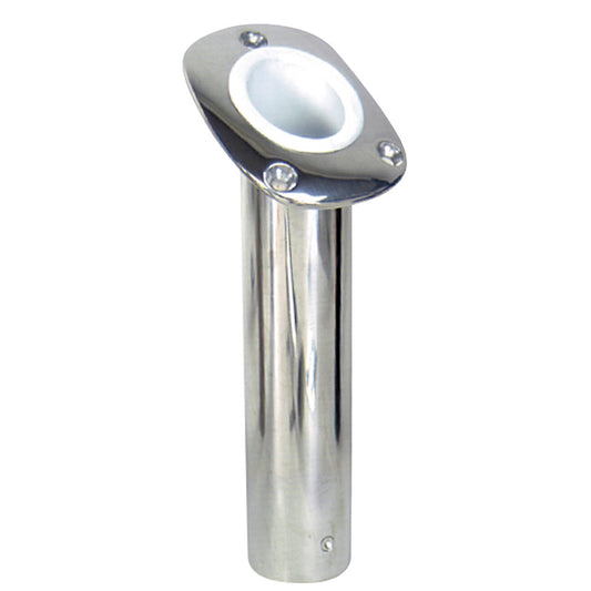 WHITECAP BLUEWATER 30 DEG. STAMPED S.S. FLUSH MOUNT ROD HOLDER