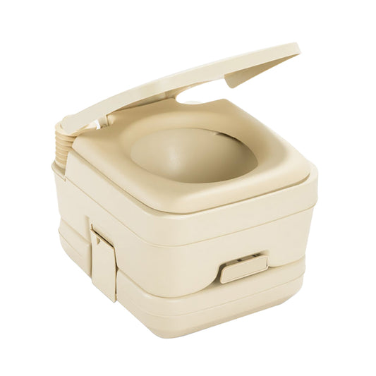 DOMETIC 964 PORTABLE TOILET W/MOUNTING BRACKETS - 2.5 GALLON - PARCHMENT