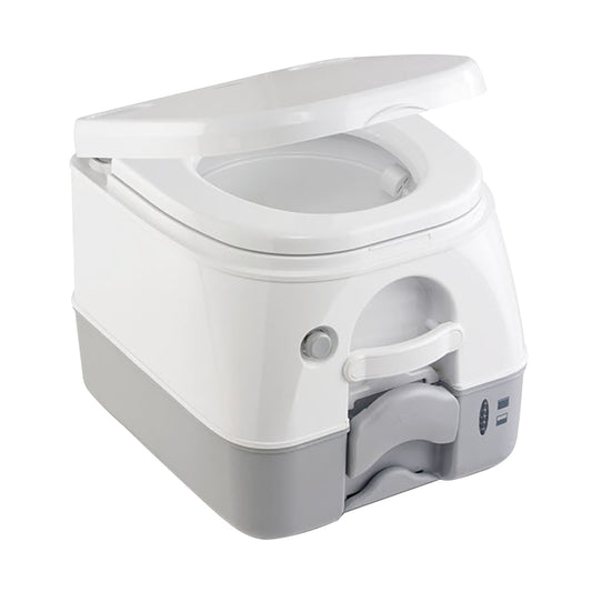 DOMETIC 974 PORTABLE TOILET W/MOUNTING BRACKETS -2.6 GALLON - GREY