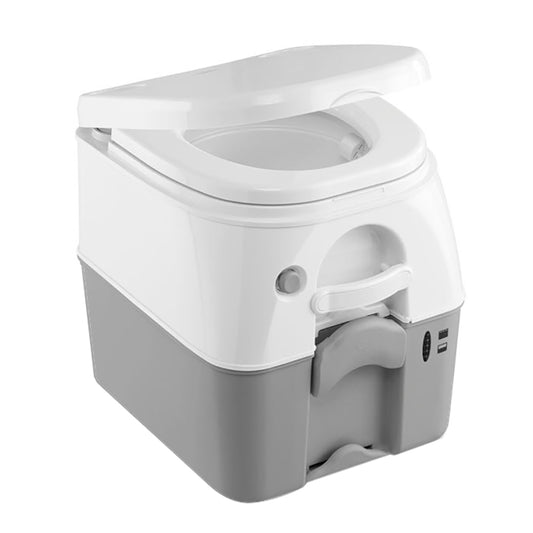 DOMETIC 975 PORTABLE TOILET W/MOUNTING BRACKETS - 5 GALLON - GREY