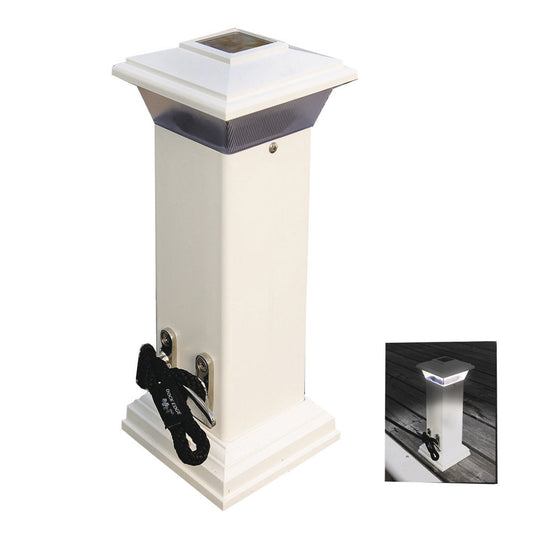 DOCK EDGE CLEATLITE SOLAR DOCK LIGHT W/SS MOORING CLEAT 12"