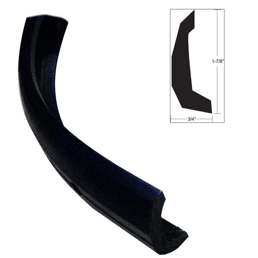 TACO SEMI-RIGID RUB RAIL KIT - BLACK W/NO INSERT - 30'