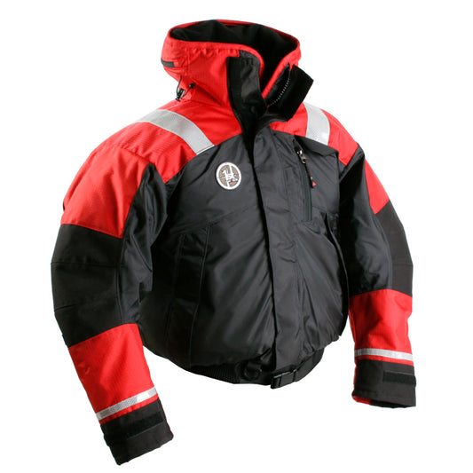 FIRST WATCH AB-1100 FLOTATION BOMBER JACKET - RED/BLACK - SMALL