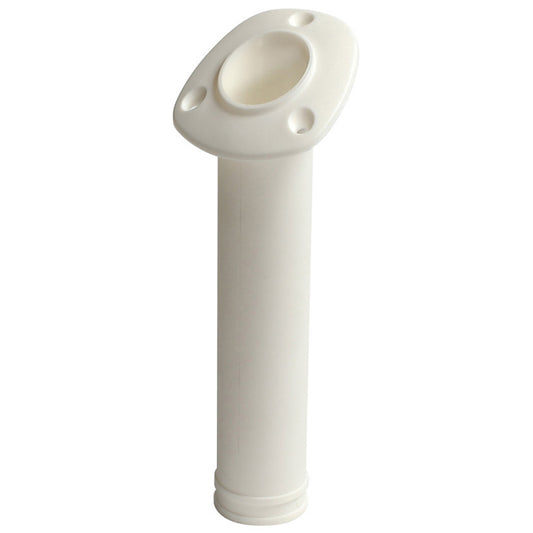 C.E. SMITH FLUSH MOUNT 30&#176; NYLON ROD HOLDER - WHITE