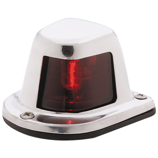 ATTWOOD 1-MILE DECK MOUNT, RED SIDELIGHT - 12V - STAINLESS STEEL HOUSING