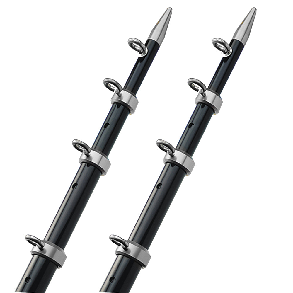 TACO 15' TELESCOPIC OUTRIGGER POLES HD 1-&#189;" - BLACK/SILVER