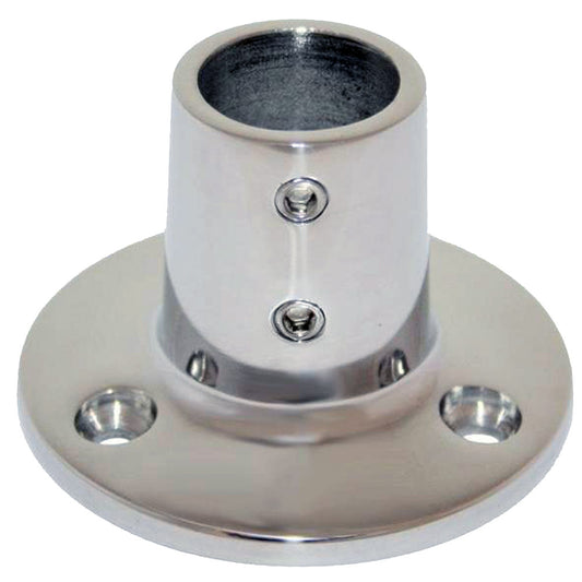 WHITECAP 1" O.D. 90&#176; ROUND BASE SS RAIL FITTING