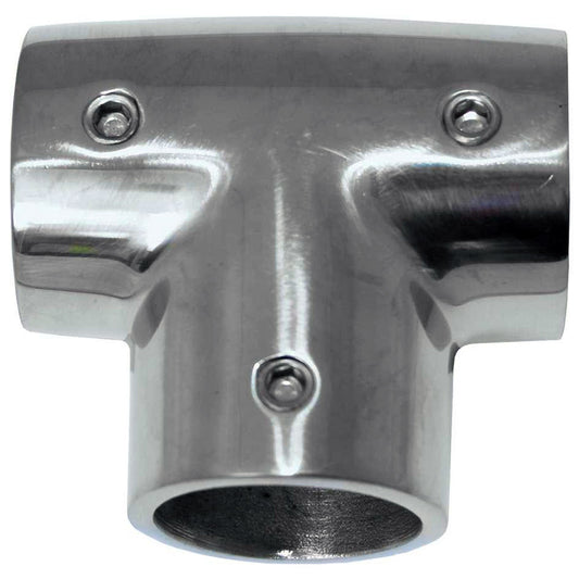 WHITECAP 1" O.D. 90&#176; SS TEE RAIL FITTING