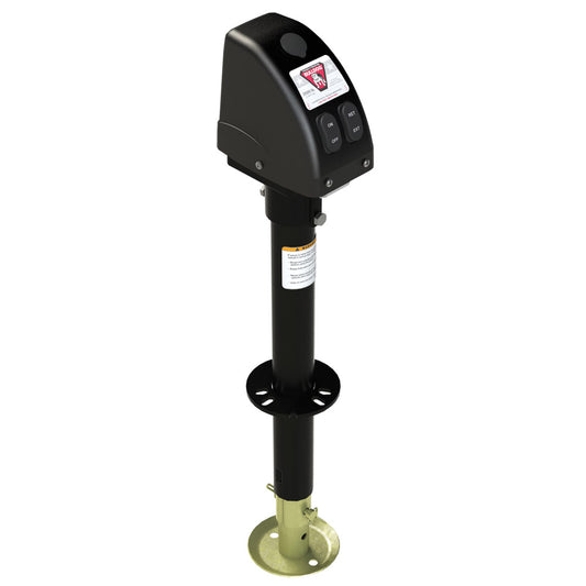 BULLDOG 3,500LBS A-FRAME RV JACK W/POWERED DRIVE - 12V - BLACK COVER