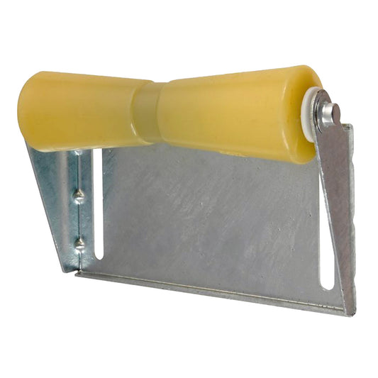 C.E. SMITH PANEL BRACKET ASSEMBLY 12" KEEL ROLLER - YELLOW TPR