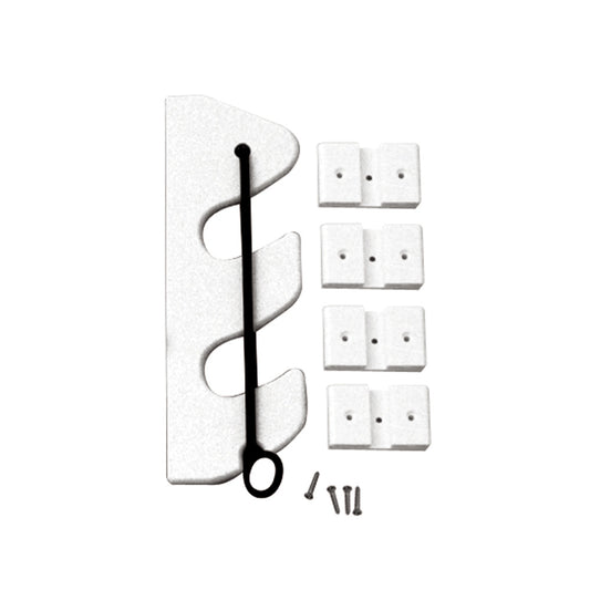 TACO 2-ROD POLY BUNGEE ROD HOLDER RACK - WHITE