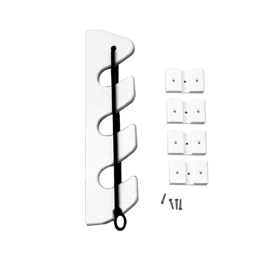 TACO 3-ROD POLY BUNGEE ROD HOLDER RACK - WHITE