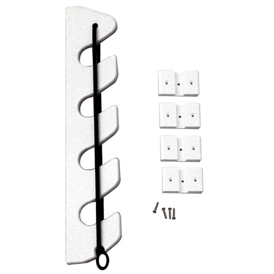 TACO 4-ROD POLY BUNGEE ROD HOLDER RACK - WHITE