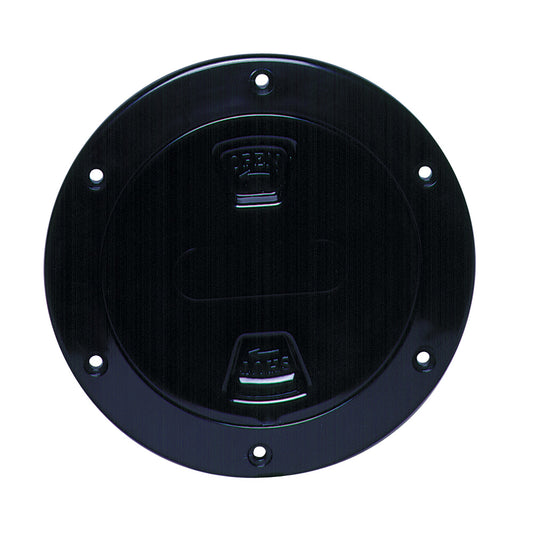 BECKSON 4" SMOOTH CENTER SCREW-OUT DECK PLATE - BLACK