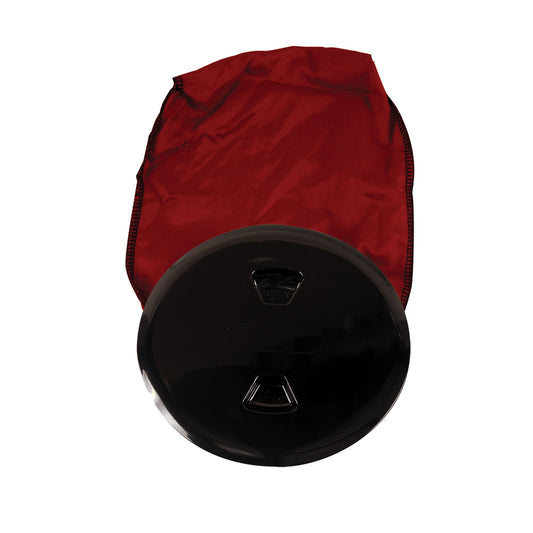 BECKSON 5" STOW-AWAY DECK PLATE - BLACK W/12" BAG