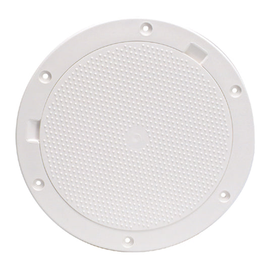 BECKSON 8" NON-SKID PRY-OUT DECK PLATE - WHITE