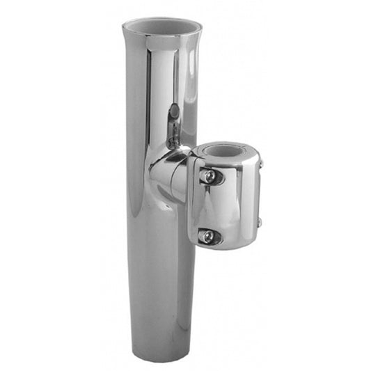TACO STAINLESS STEEL CLAMP-ON ADJUSTABLE ROD HOLDER - FITS 1-11/16" & 1-15/16" O.D. PIPE