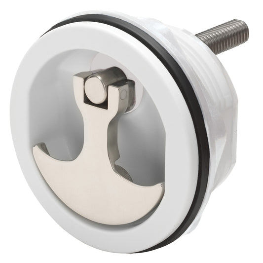 WHITECAP COMPRESSION HANDLE - NYLON WHITE/STAINLESS STEEL - NON-LOCKING