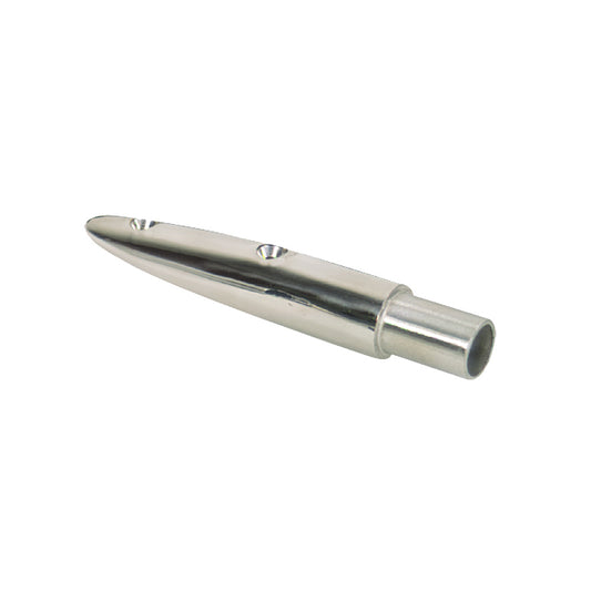WHITECAP 16-1/2&#176; RAIL END (END-OUT) - 316 STAINLESS STEEL - 7/8" TUBE O.D.