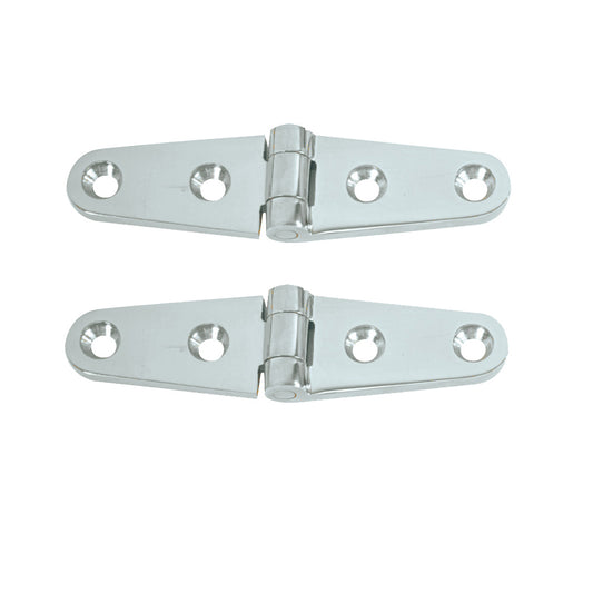 WHITECAP STRAP HINGE - CP/BRASS - 4" X 1" - PAIR