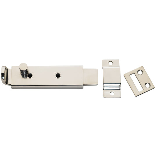 WHITECAP SPRING LOADED SLIDE BOLT/LATCH - 316 STAINLESS STEEL - 5-5/16"