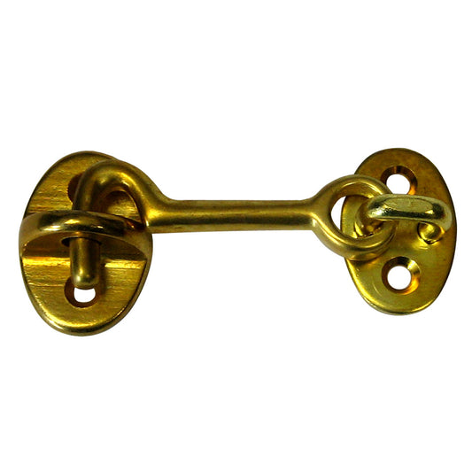 WHITECAP CABIN DOOR HOOK - POLISHED BRASS - 2"