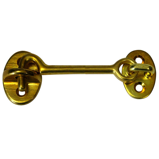 WHITECAP CABIN DOOR HOOK - POLISHED BRASS - 3"