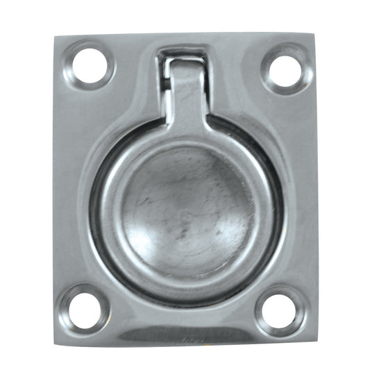 WHITECAP FLUSH PULL RING - CP/BRASS - 1-1/2" X 1-3/4"
