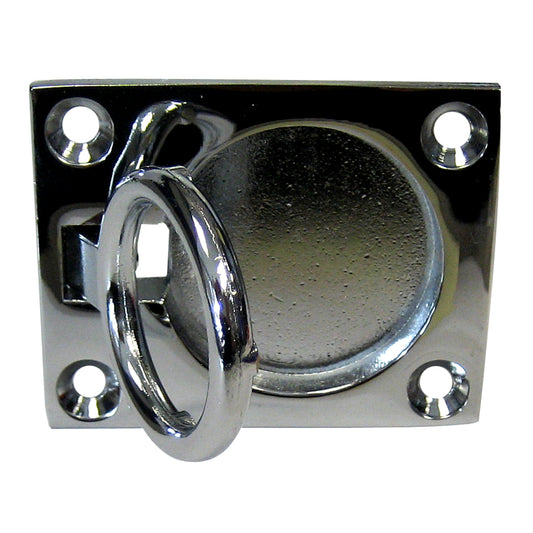 WHITECAP FLUSH PULL RING - CP/BRASS - 2" X 2-1/2"