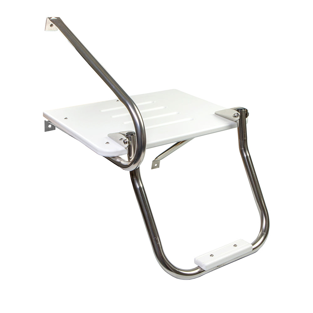 WHITECAP WHITE POLY SWIM PLATFORM W/LADDER F/OUTBOARD MOTORS