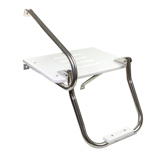 WHITECAP WHITE POLY SWIM PLATFORM W/LADDER F/OUTBOARD MOTORS