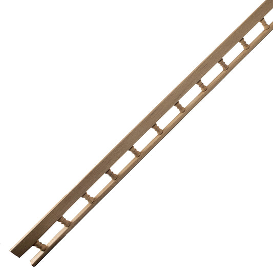 WHITECAP TEAK L-TYPE PIN RAIL - 5'