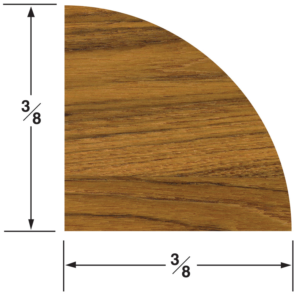 WHITECAP TEAK QUARTER ROUND MOLDING SMALL - 5'