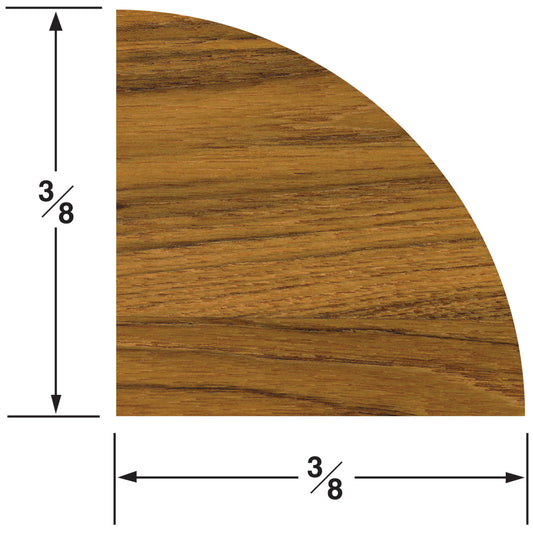 WHITECAP TEAK QUARTER ROUND MOLDING SMALL - 5'